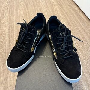 Giuseppe Zanotti Men's Frankie Low-top Sneakers Black White w. Original Box S:10